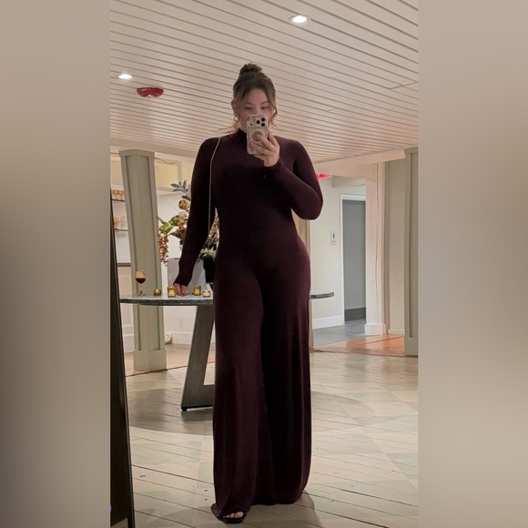 Pants - Naked Wardrobe Elegant Jumpsuit - Dark Plum